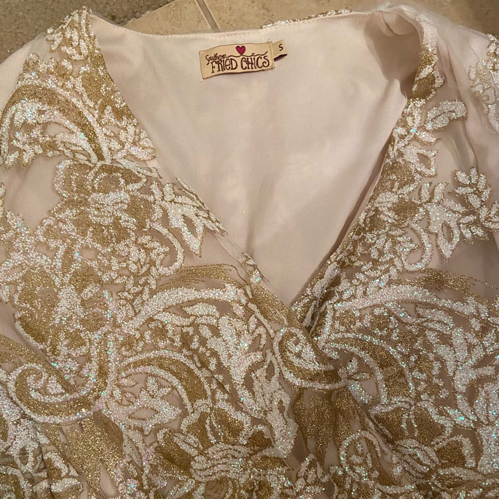 Glitter knee length dress